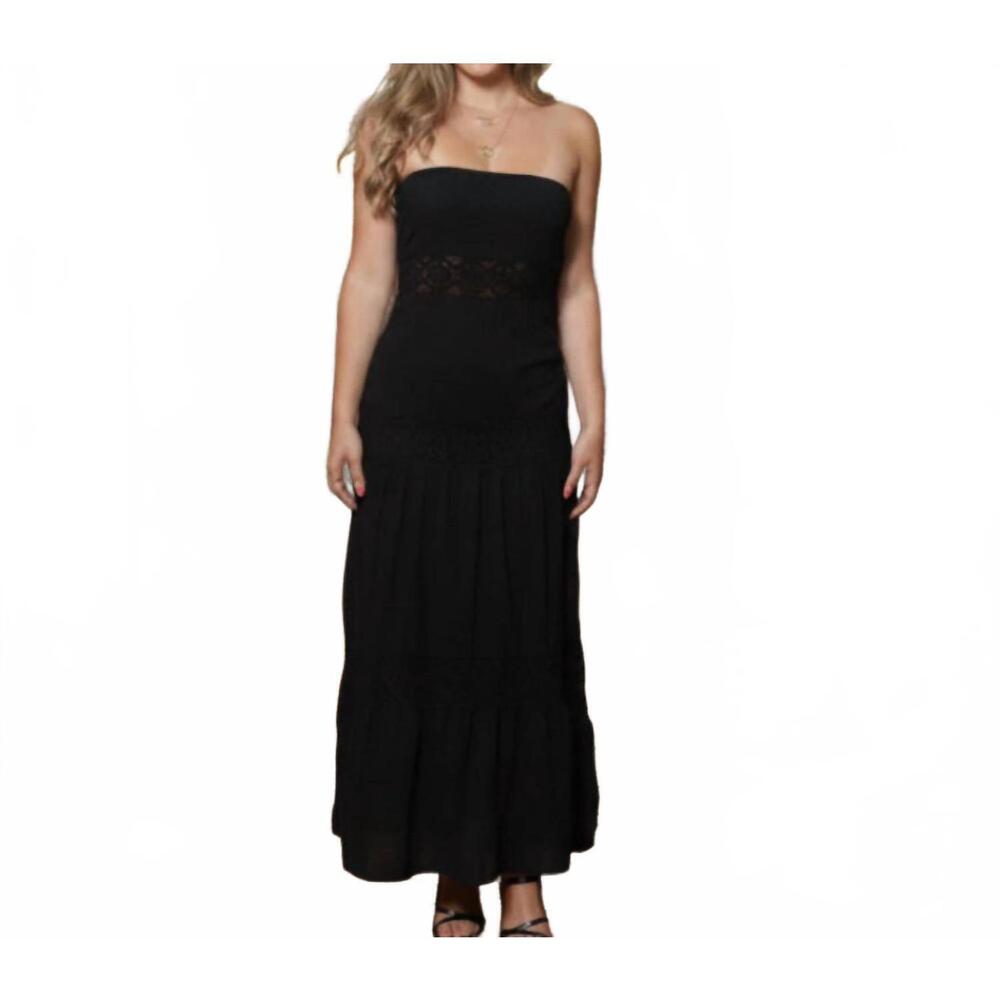 NEW GIOCAM carla maxi dress in black stone